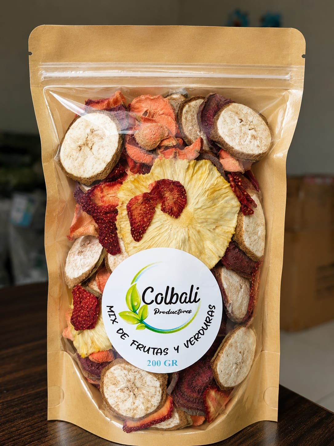 Mix de verduras y frutas deshidratadas